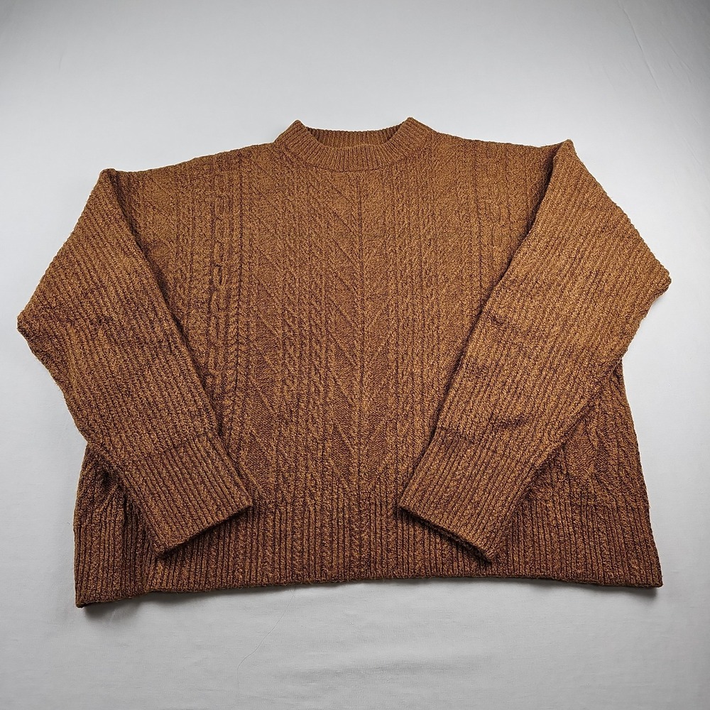 Amazon Essentials Women's Sweater Crew Neck Brown Size M Long Sleeve